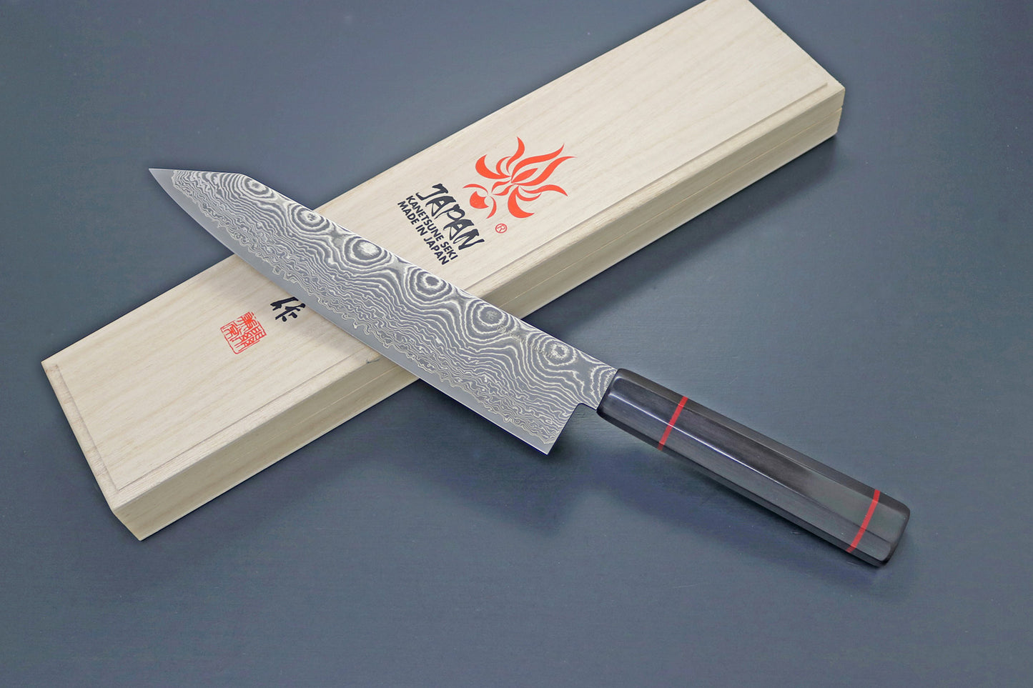 Kanetsune Namishibuki Kiritsuke 210mm Japanese Kitchen Knife